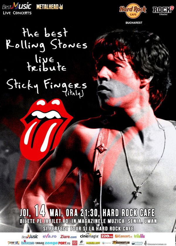 Best Rolling Stones Live Tribute cu Sticky Fingers din Italia, pe 14 mai la Hard Rock Café
